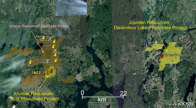 Jazz Phosphate Property Project Map